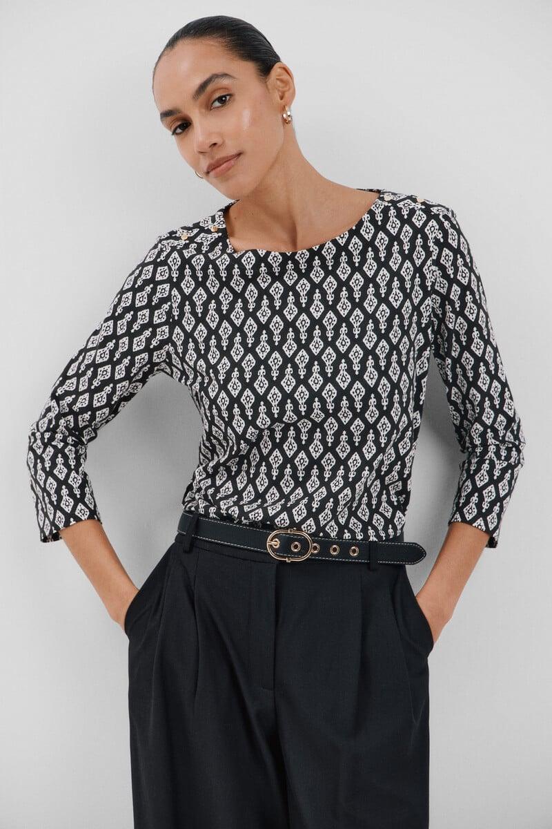 Cortefiel Camiseta básica escote barco