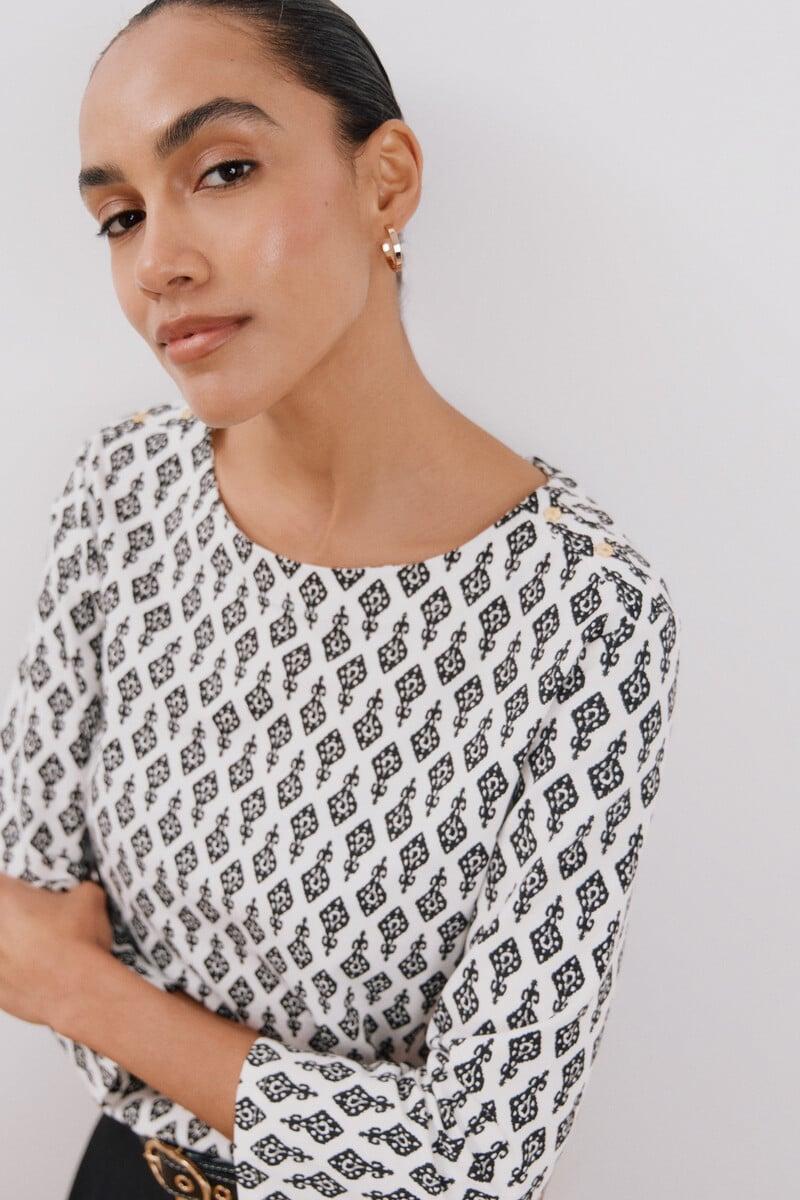 Cortefiel Camiseta Básica Escote Barco