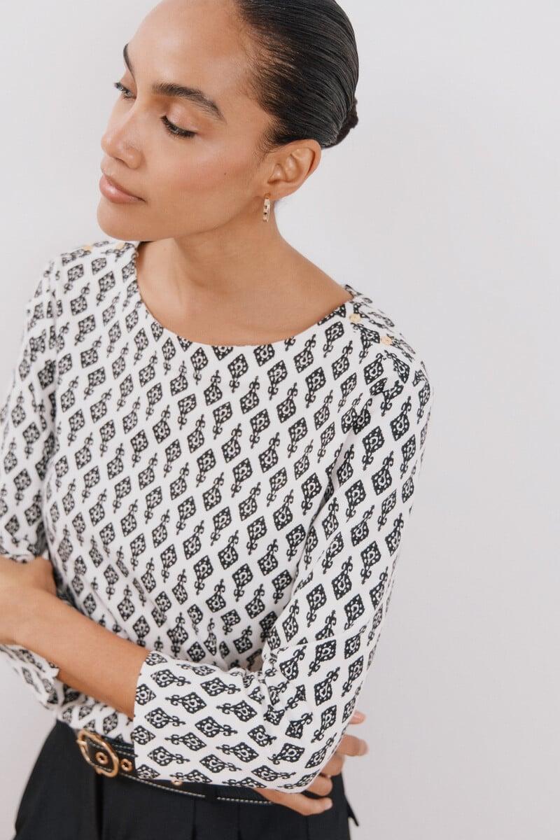 Cortefiel Camiseta básica escote barco