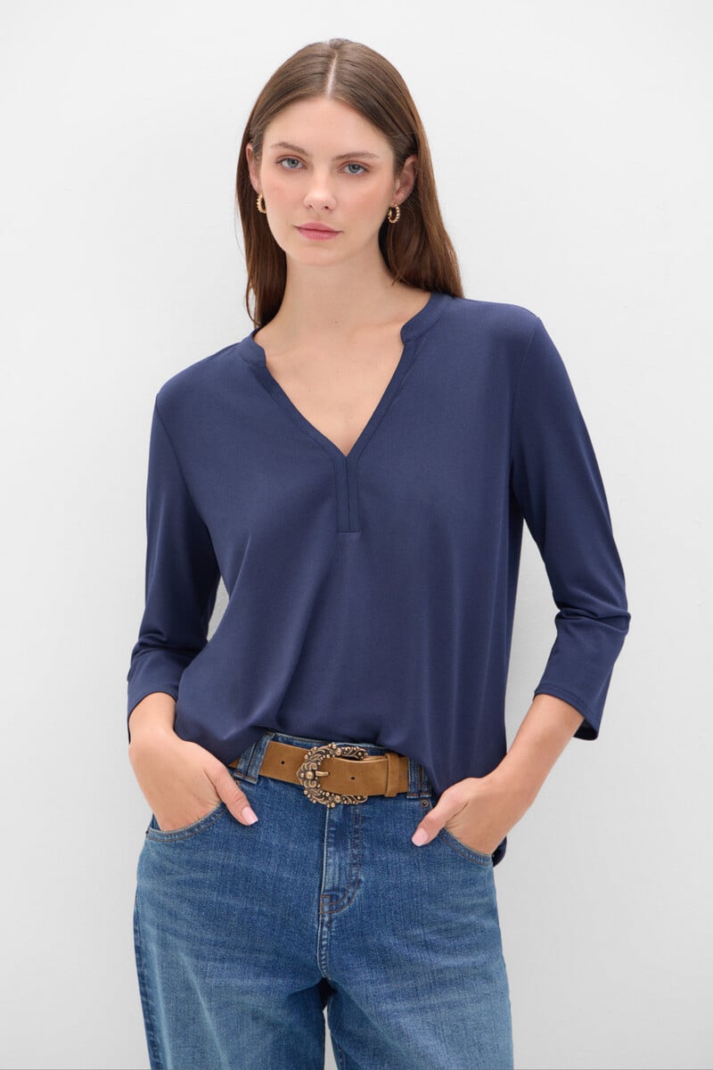 Cortefiel Camiseta Básica Fluida