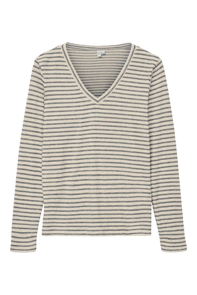 Cortefiel Camiseta básica rayas de manga larga