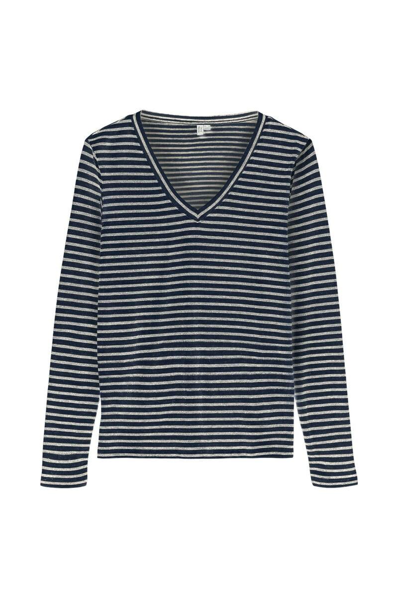 Cortefiel Camiseta básica rayas de manga larga