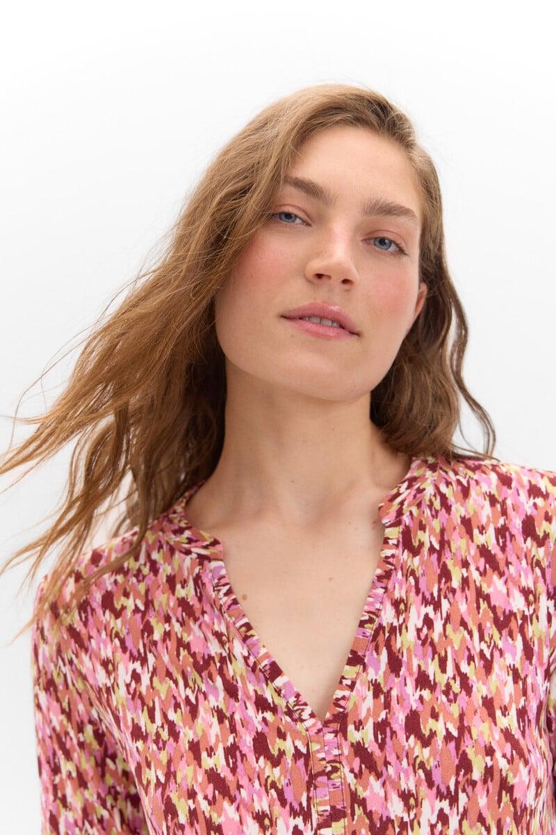 Cortefiel Camiseta Básico Con Cuello Mao