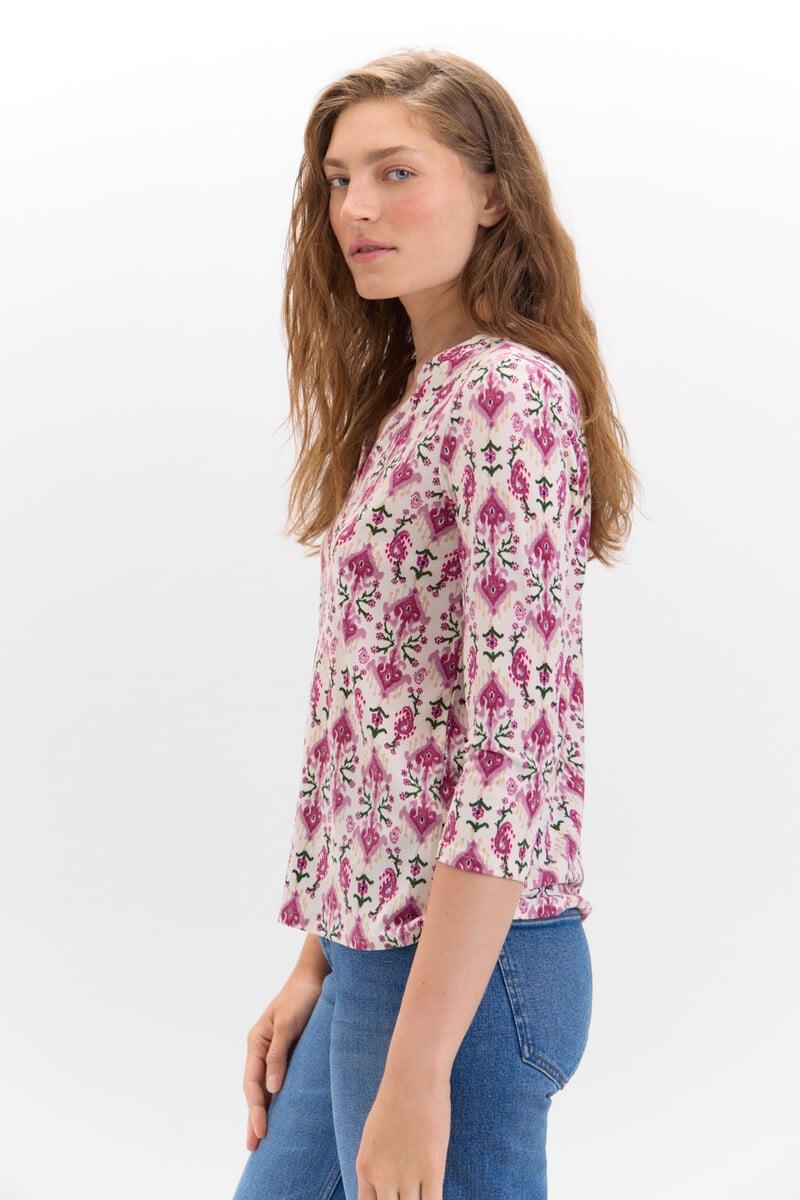 Cortefiel Camiseta Básico Con Cuello Mao