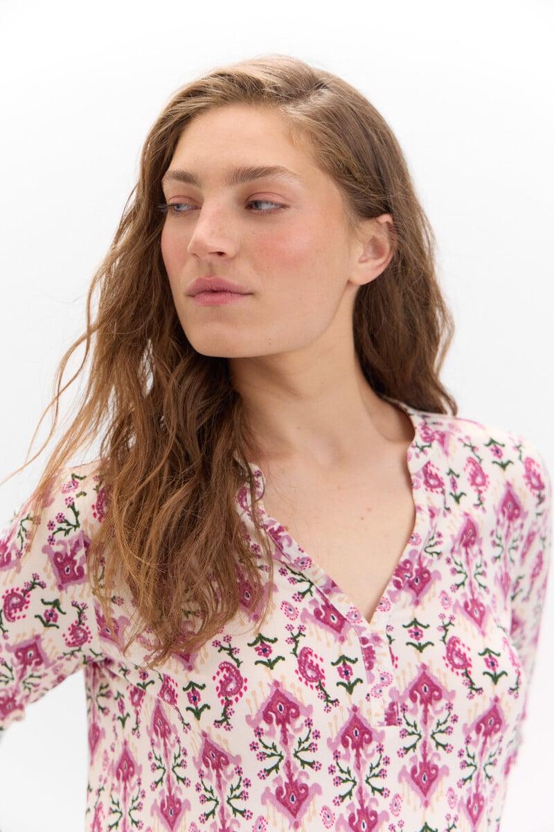 Cortefiel Camiseta básico con cuello mao