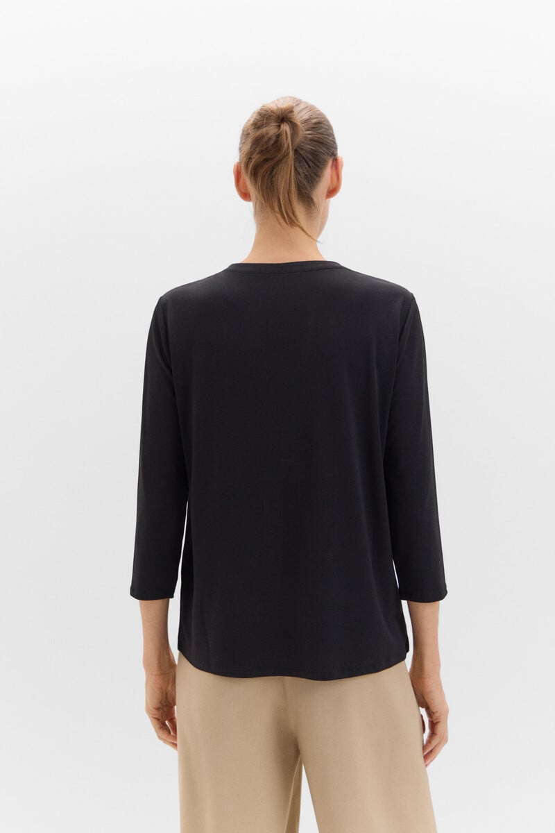 Cortefiel Camiseta Básico Con Cuello Mao
