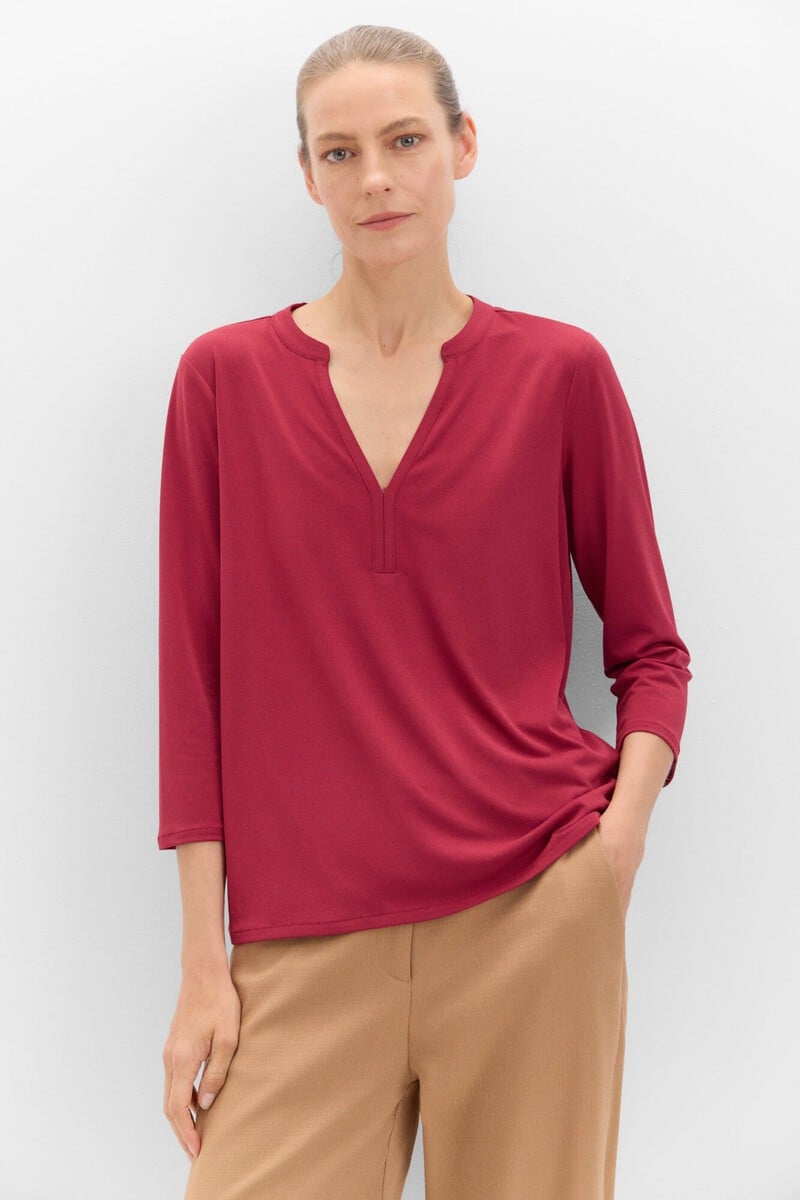 Cortefiel Camiseta básico con cuello mao