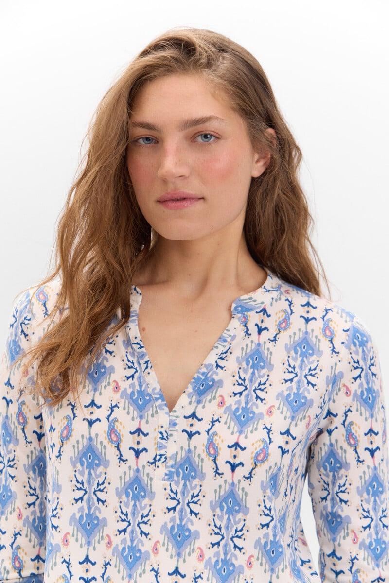 Cortefiel Camiseta básico con cuello mao