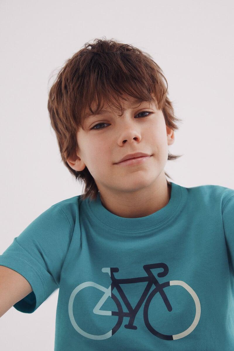 Cortefiel Camiseta Bici Tricolor Niño