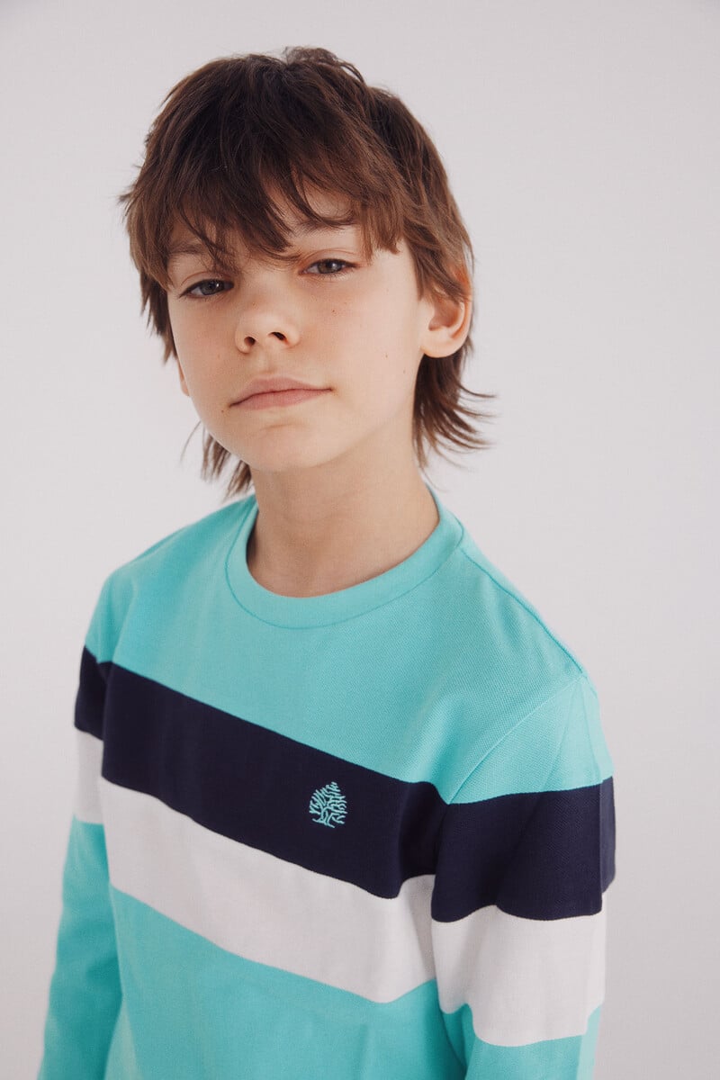 Cortefiel Camiseta Block Colour Niño