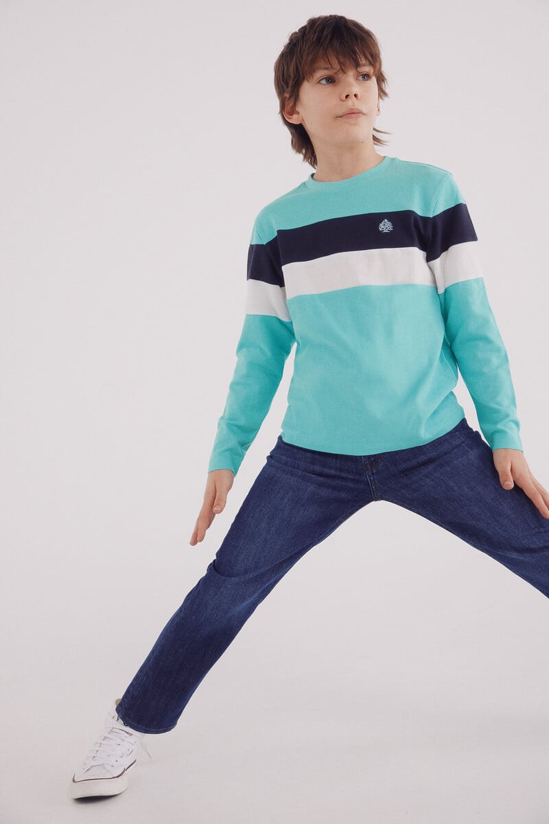 Cortefiel Camiseta Block Colour Niño