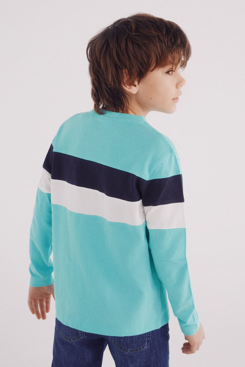 Cortefiel Camiseta Block Colour Niño