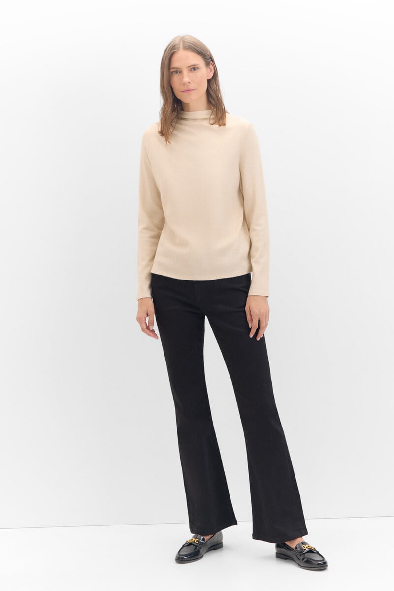 Cortefiel Camiseta Brillante Con Pliegues