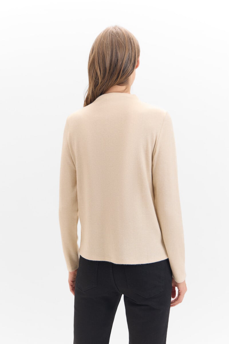 Cortefiel Camiseta Brillante Con Pliegues