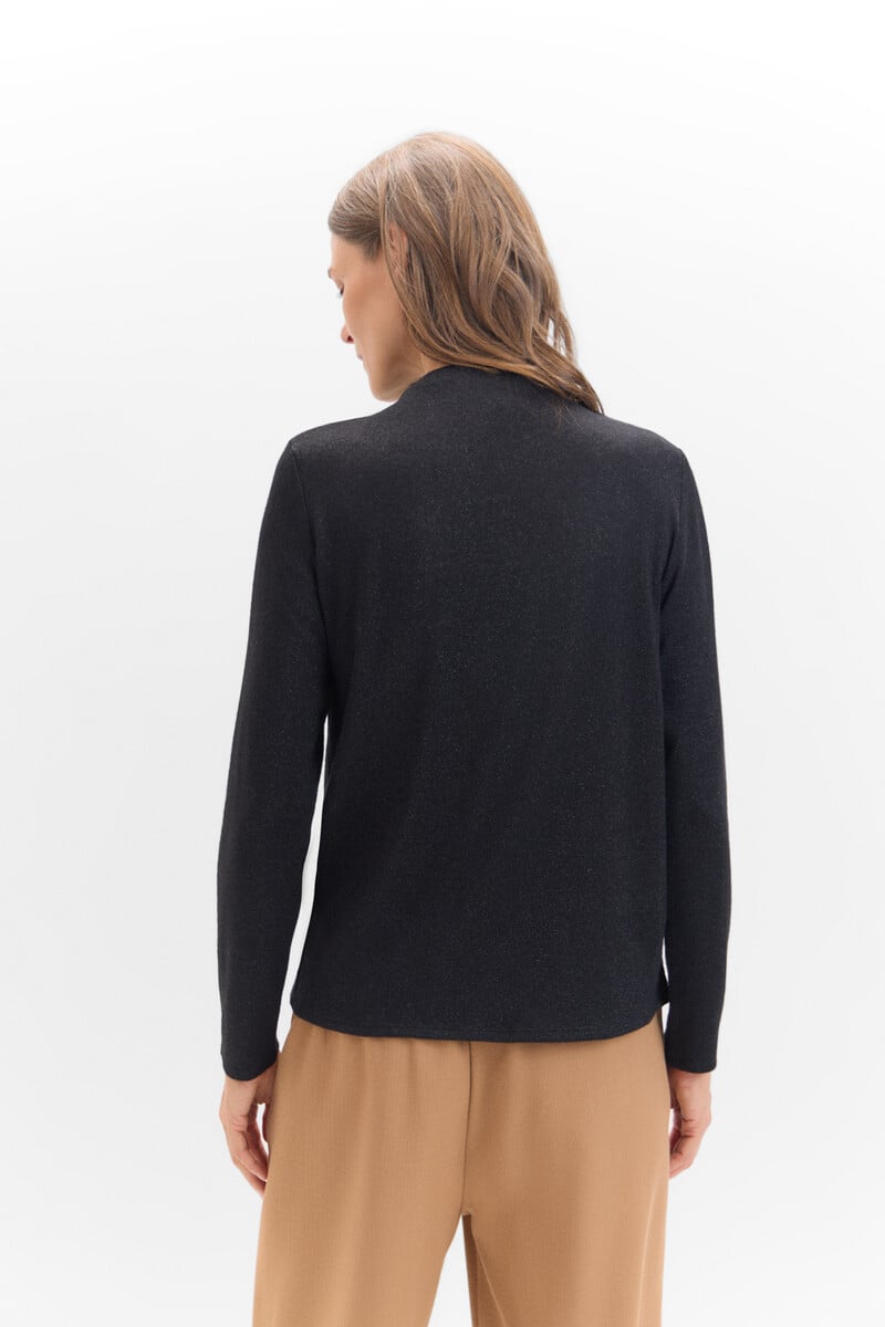 Cortefiel Camiseta Brillante Con Pliegues