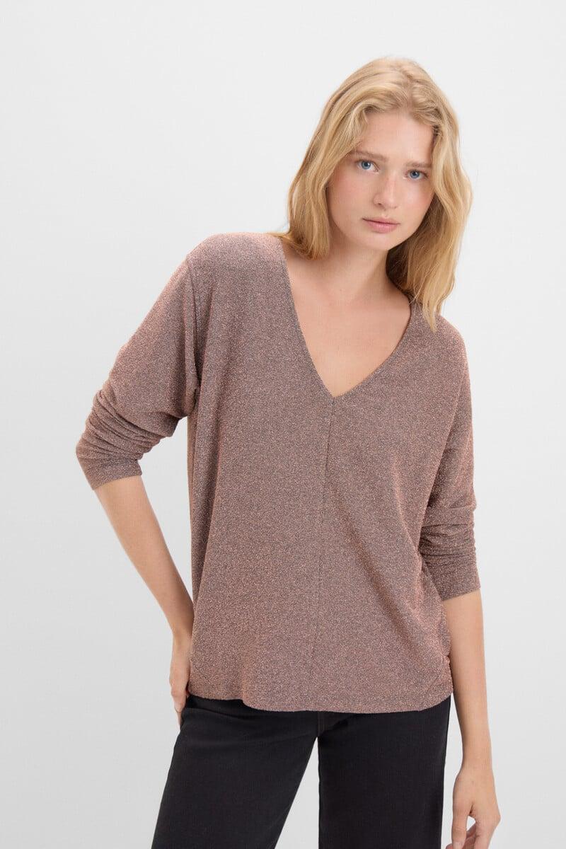 Cortefiel Camiseta brillo