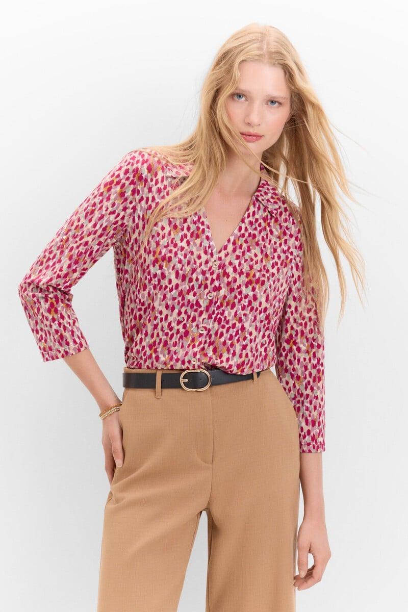 Cortefiel Camiseta Con Botones