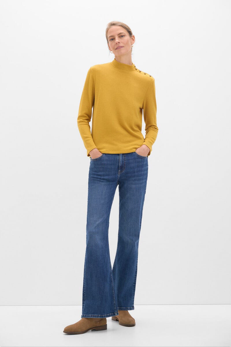 Cortefiel Camiseta Con Cuello Volante