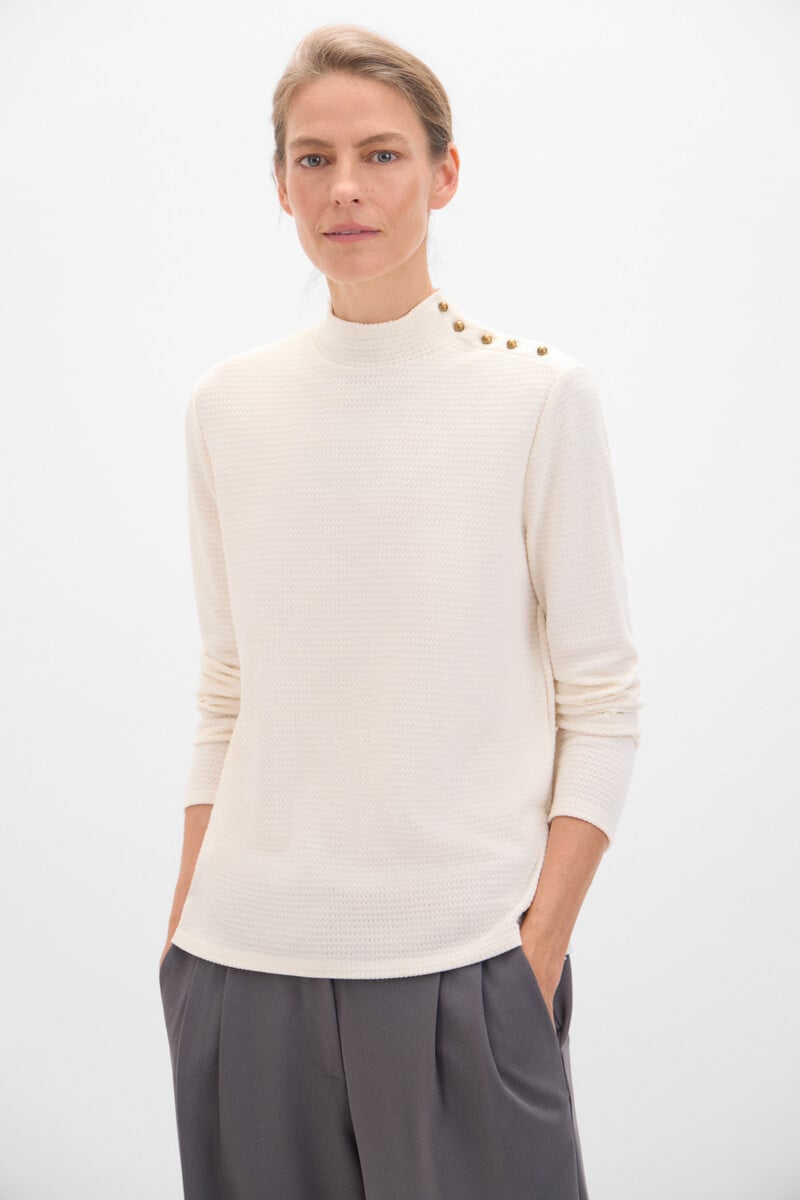 Cortefiel Camiseta Con Cuello Volante