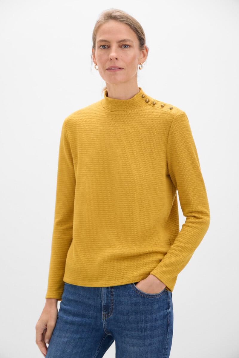 Cortefiel Camiseta con cuello volante