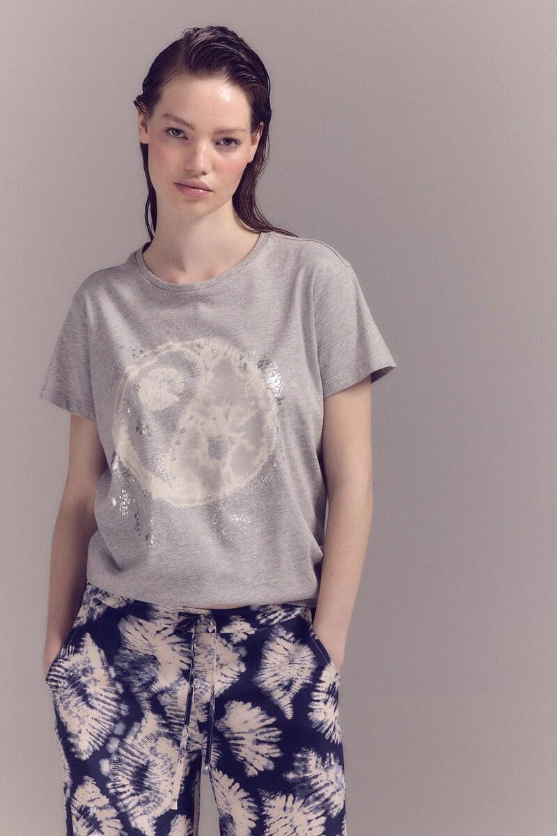 Cortefiel Camiseta con estampado de yinyan