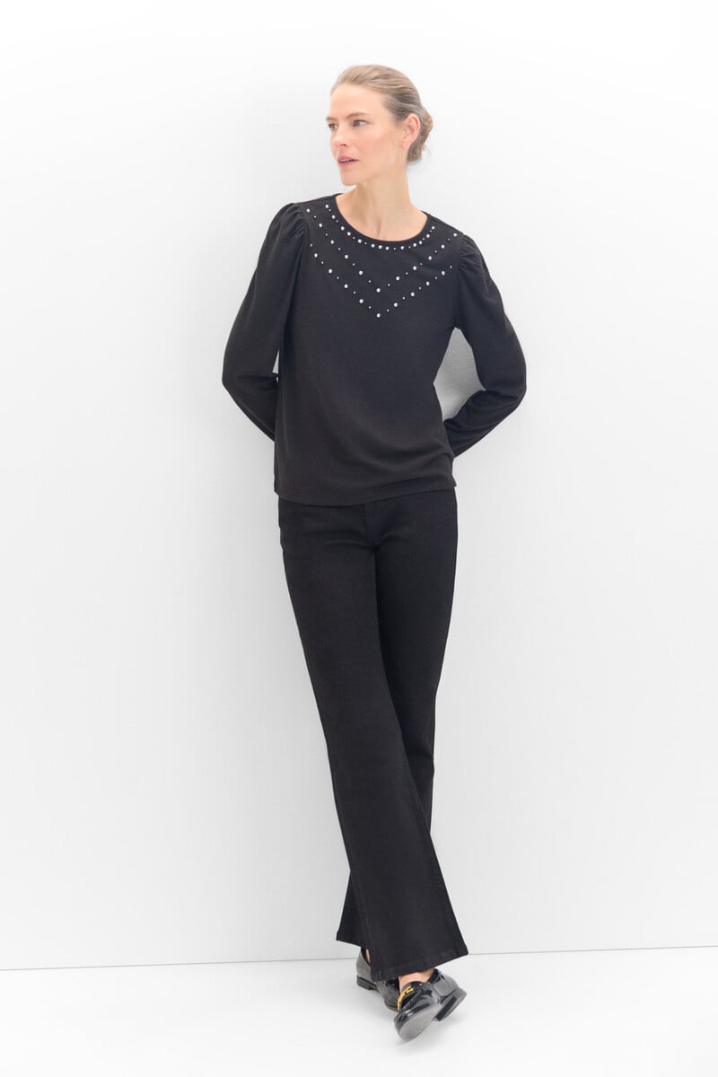 Cortefiel Camiseta Con Studs