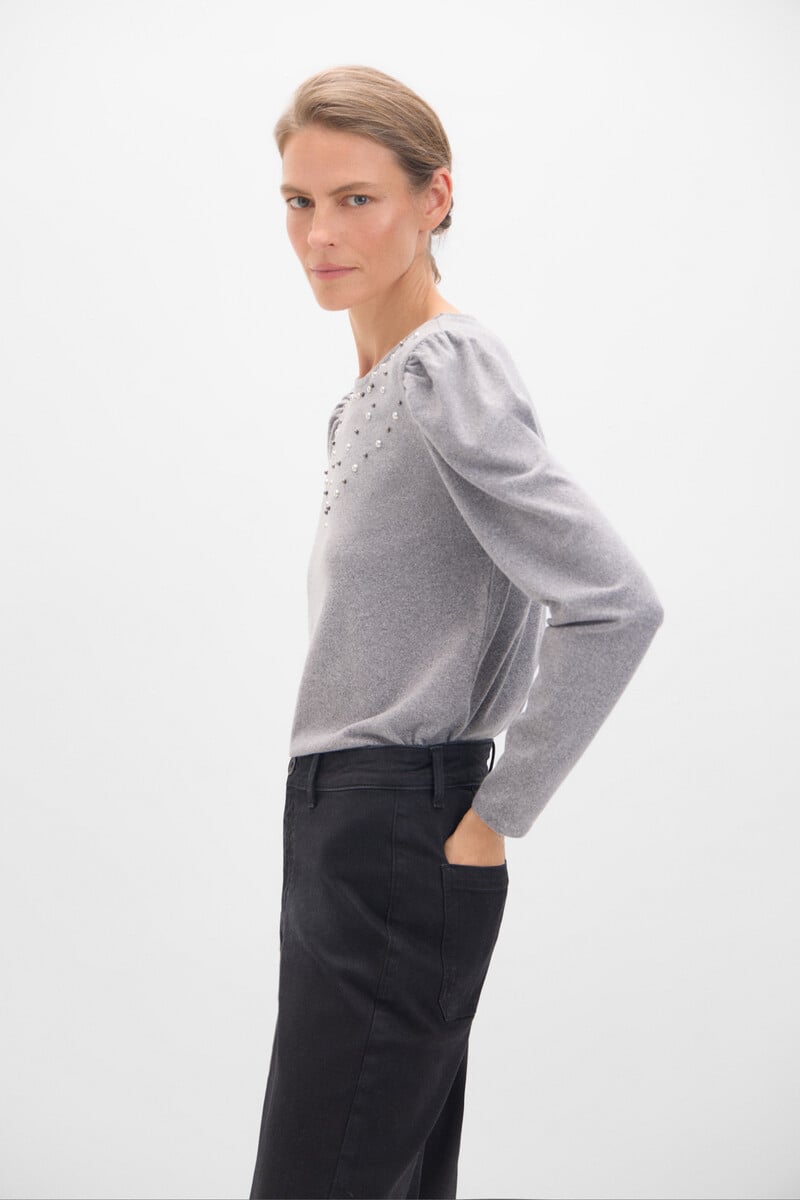 Cortefiel Camiseta Con Studs