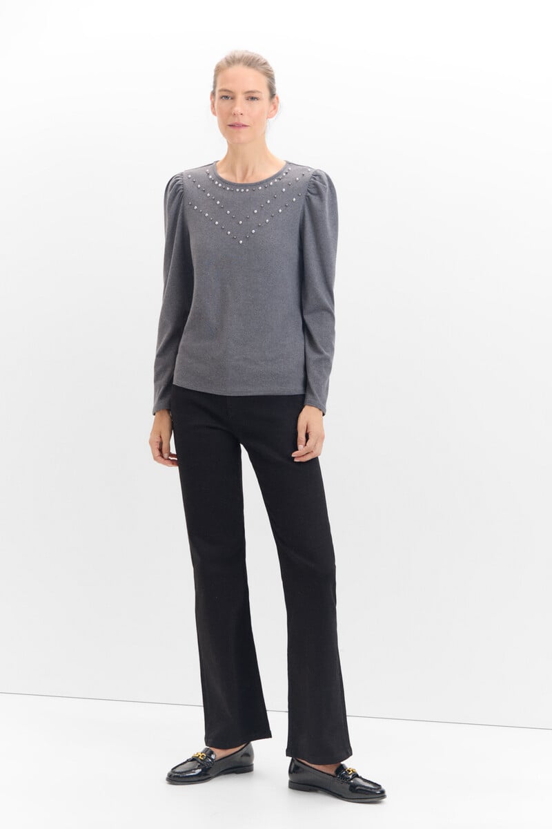 Cortefiel Camiseta Con Studs