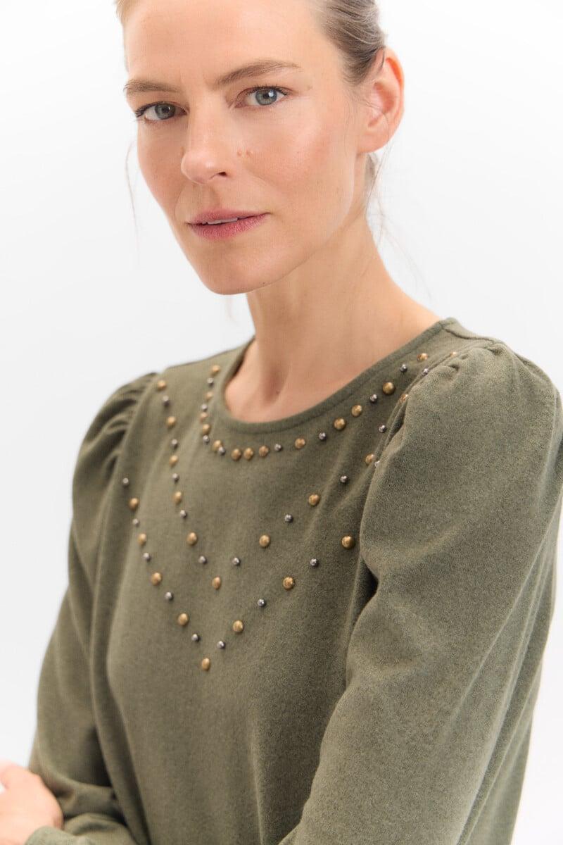 Cortefiel Camiseta Con Studs
