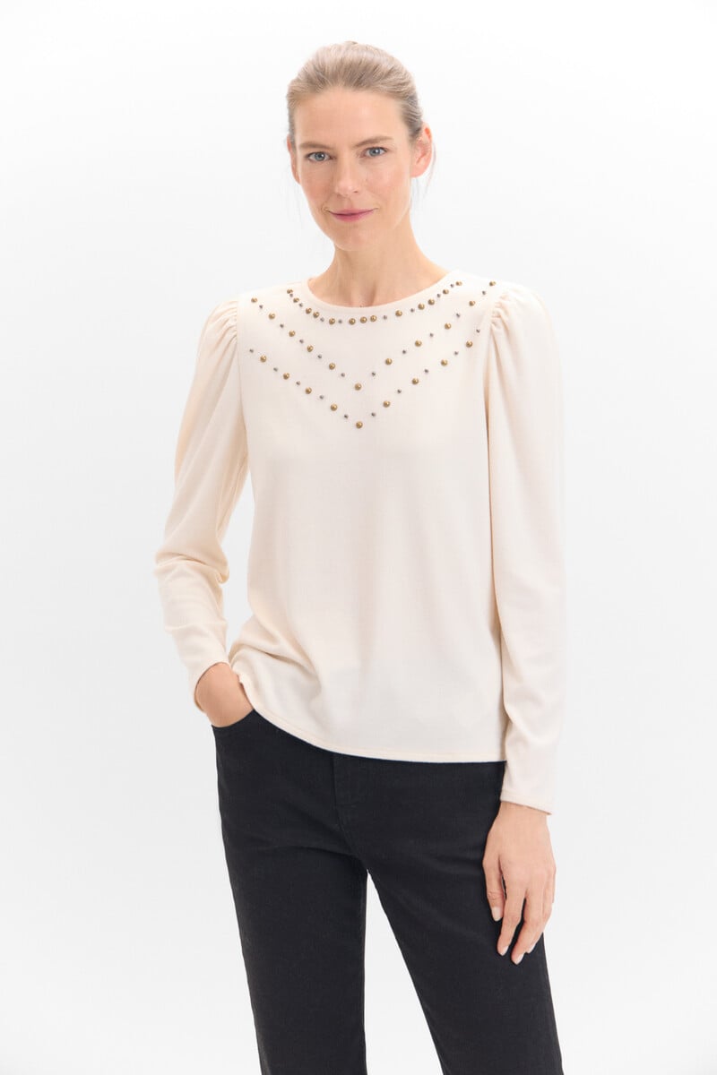 Cortefiel Camiseta con studs