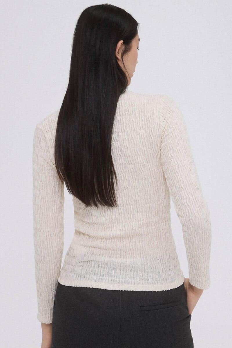 Cortefiel Camiseta Cuello Cisne Manga Larga