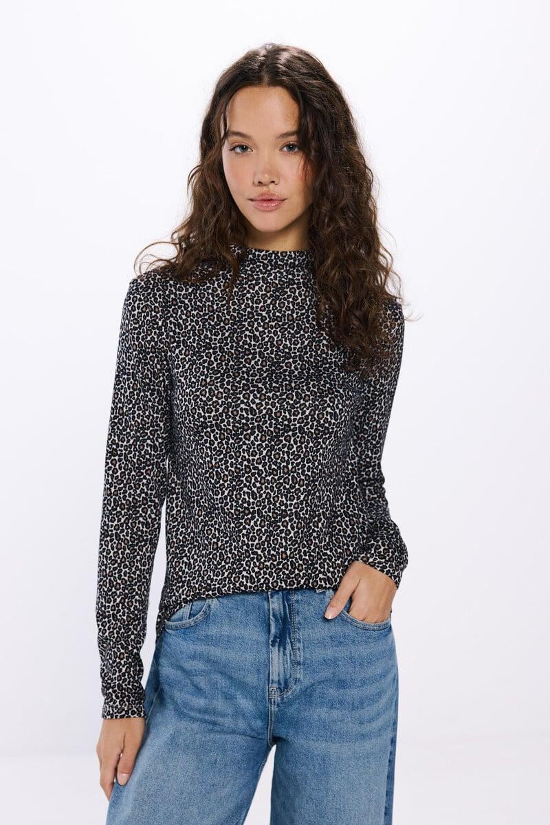 Cortefiel Camiseta cuello perkins tacto suave