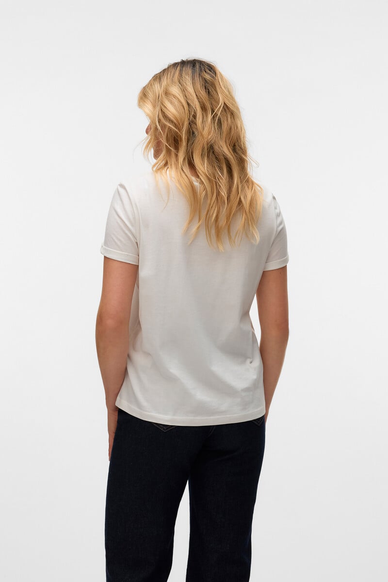 Cortefiel Camiseta De Algodón Estampada