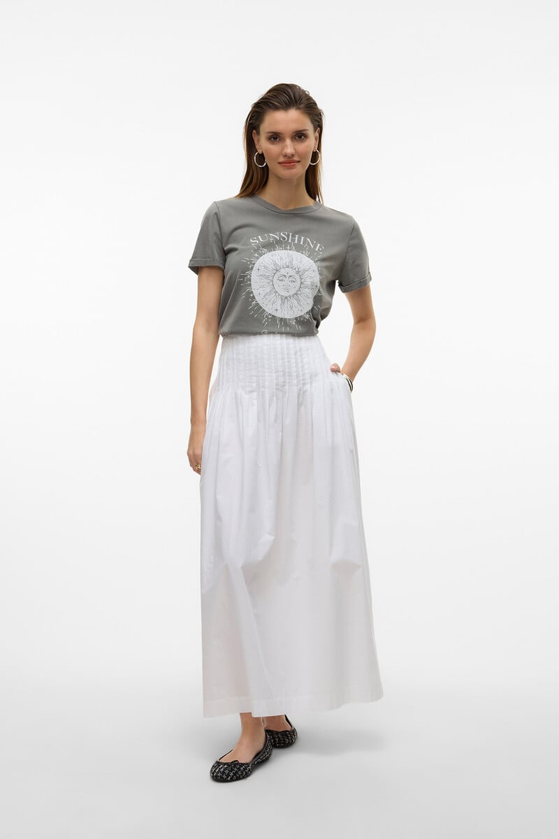 Cortefiel Camiseta de algodón estampada