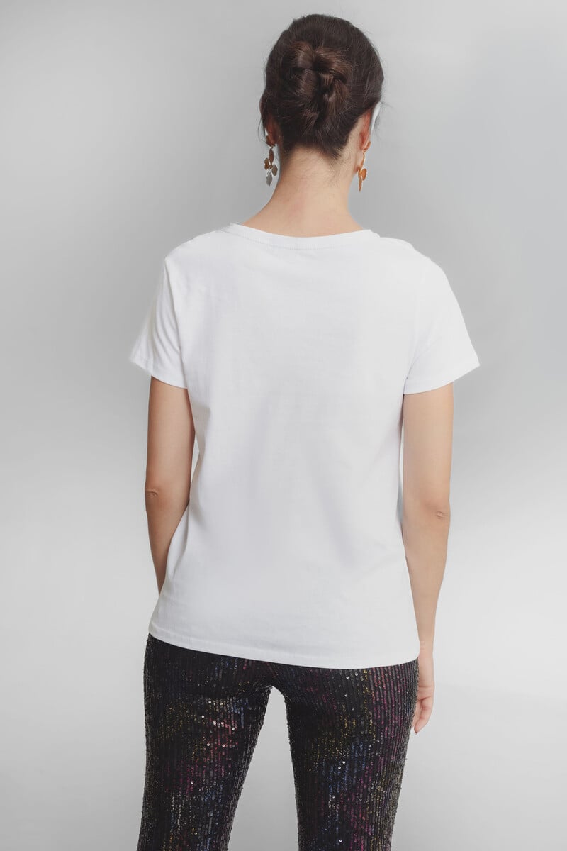 Cortefiel Camiseta De Cuello Redondo Y Manga Corta