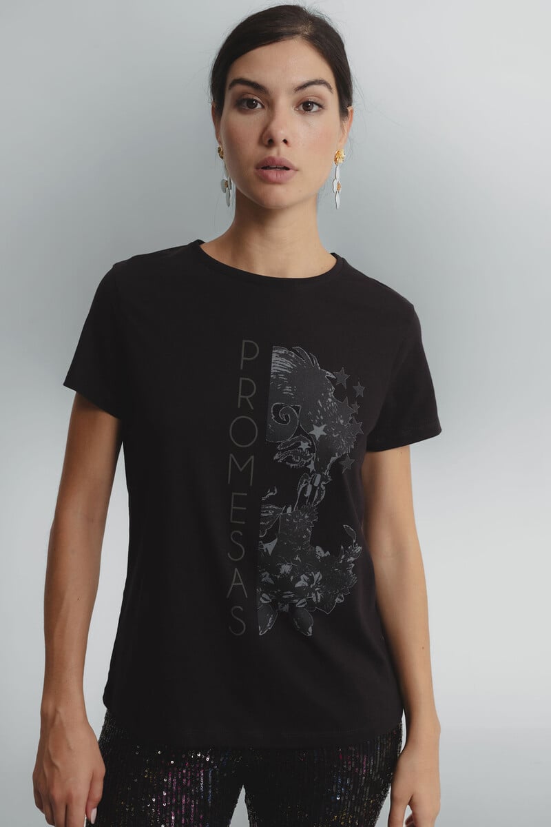 Cortefiel Camiseta De Cuello Redondo Y Manga Corta
