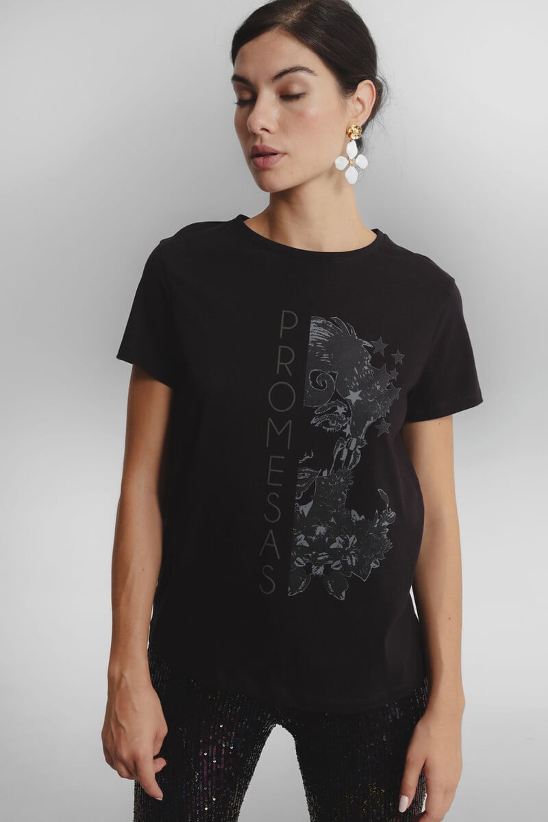 Cortefiel Camiseta De Cuello Redondo Y Manga Corta