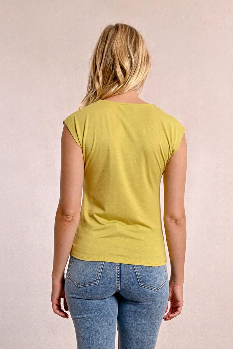 Cortefiel Camiseta De Manga Corta Detalle Ribete