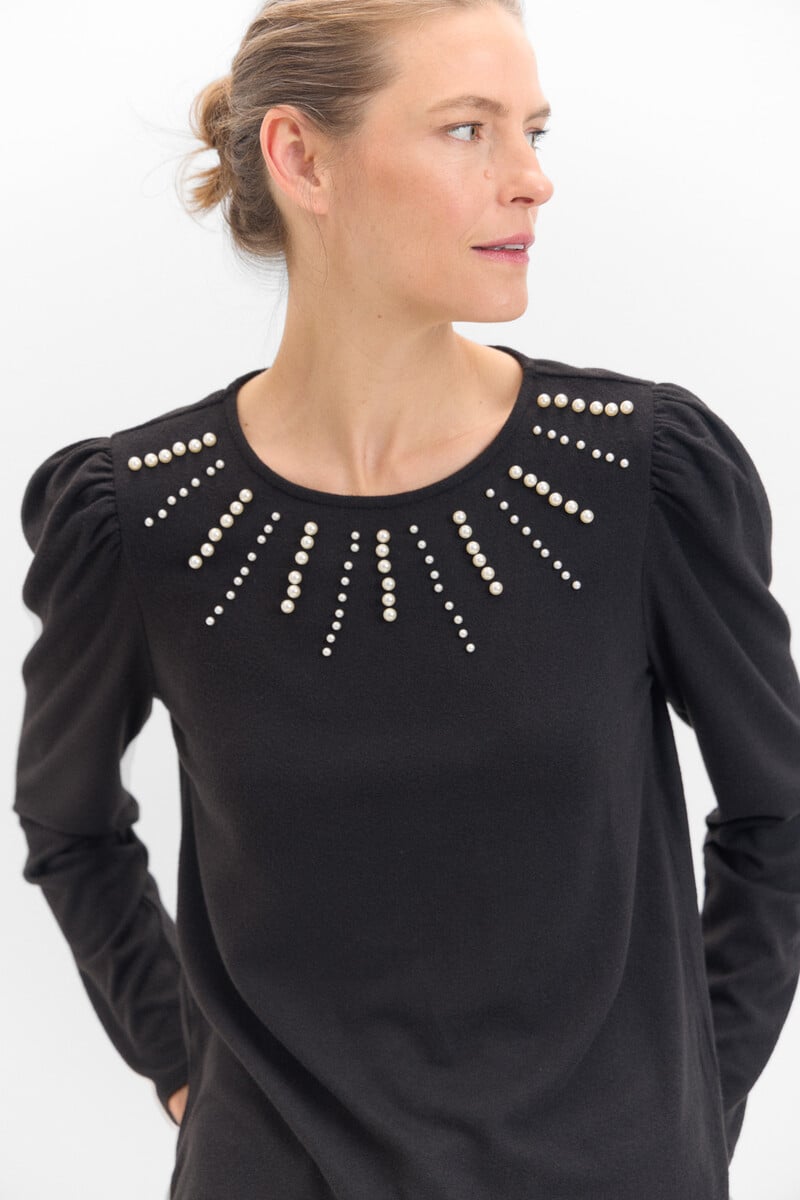 Cortefiel Camiseta de perlas