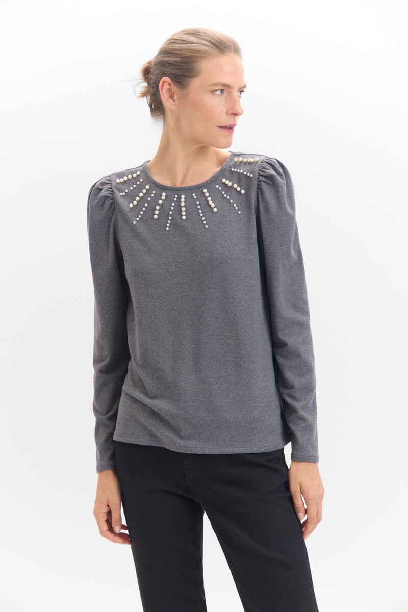 Cortefiel Camiseta De Perlas