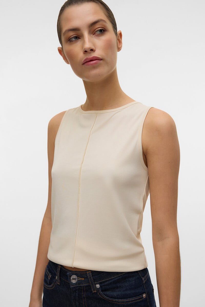 Cortefiel Camiseta De Tirantes Y Cuello Barco