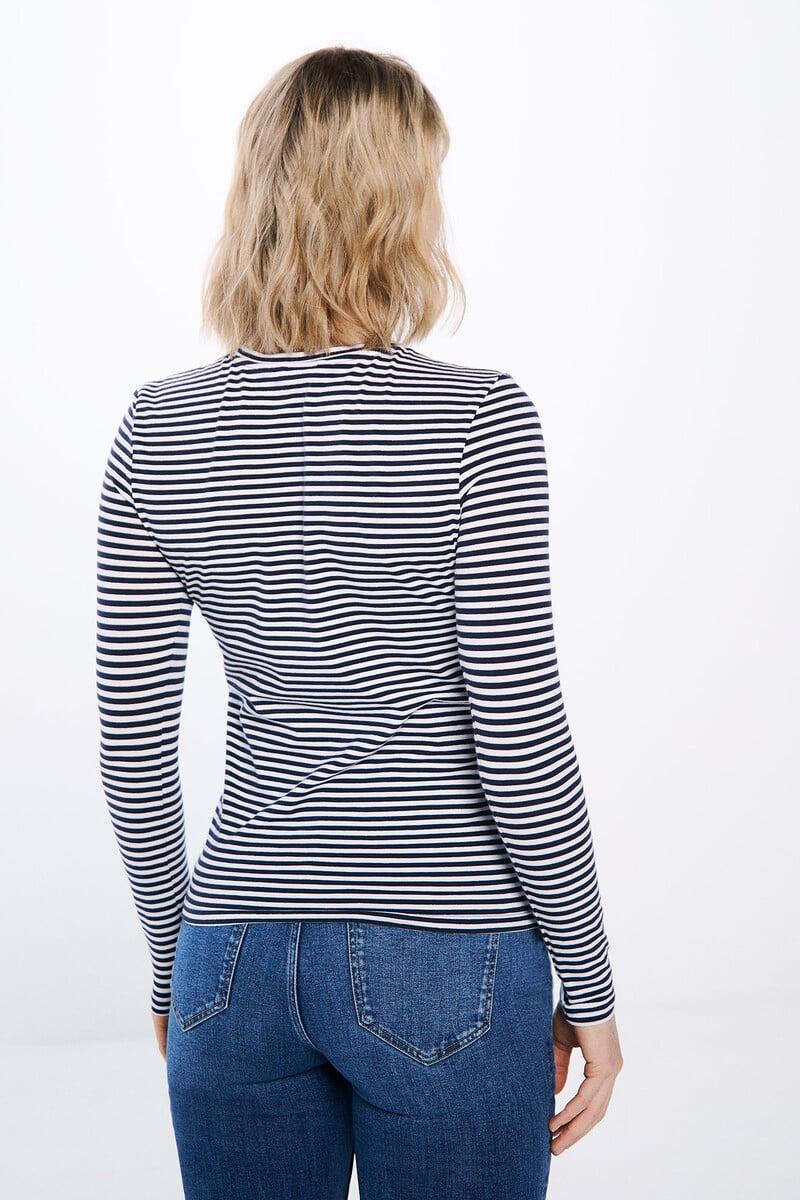 Cortefiel Camiseta Entallada Rayas Lurex