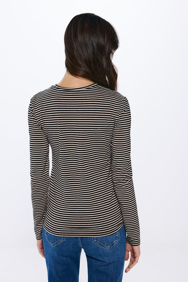 Cortefiel Camiseta Entallada Rayas Lurex