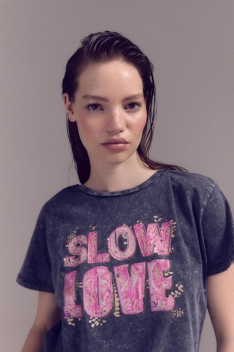Cortefiel Camiseta Estampada Con Logo
