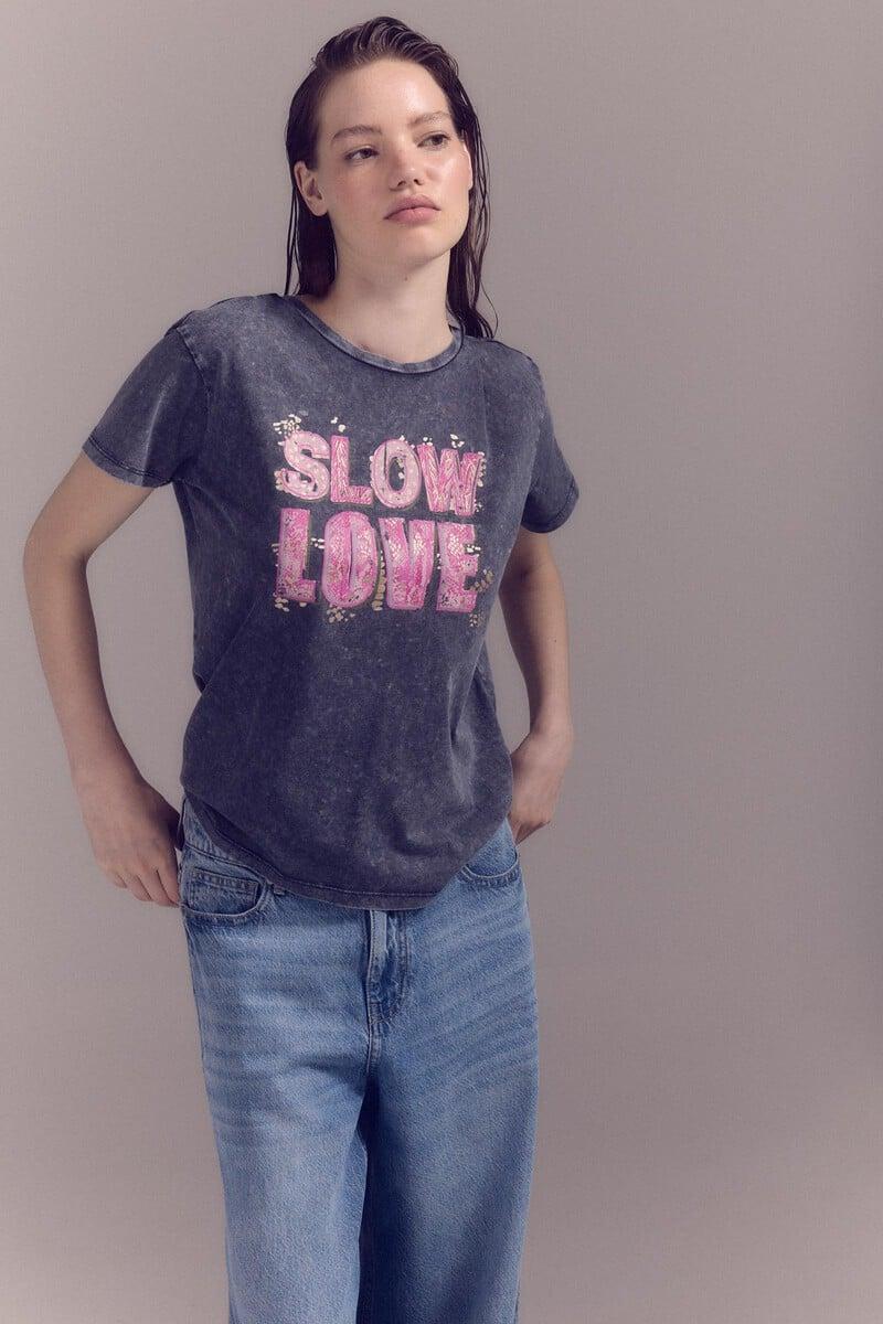 Cortefiel Camiseta Estampada Con Logo