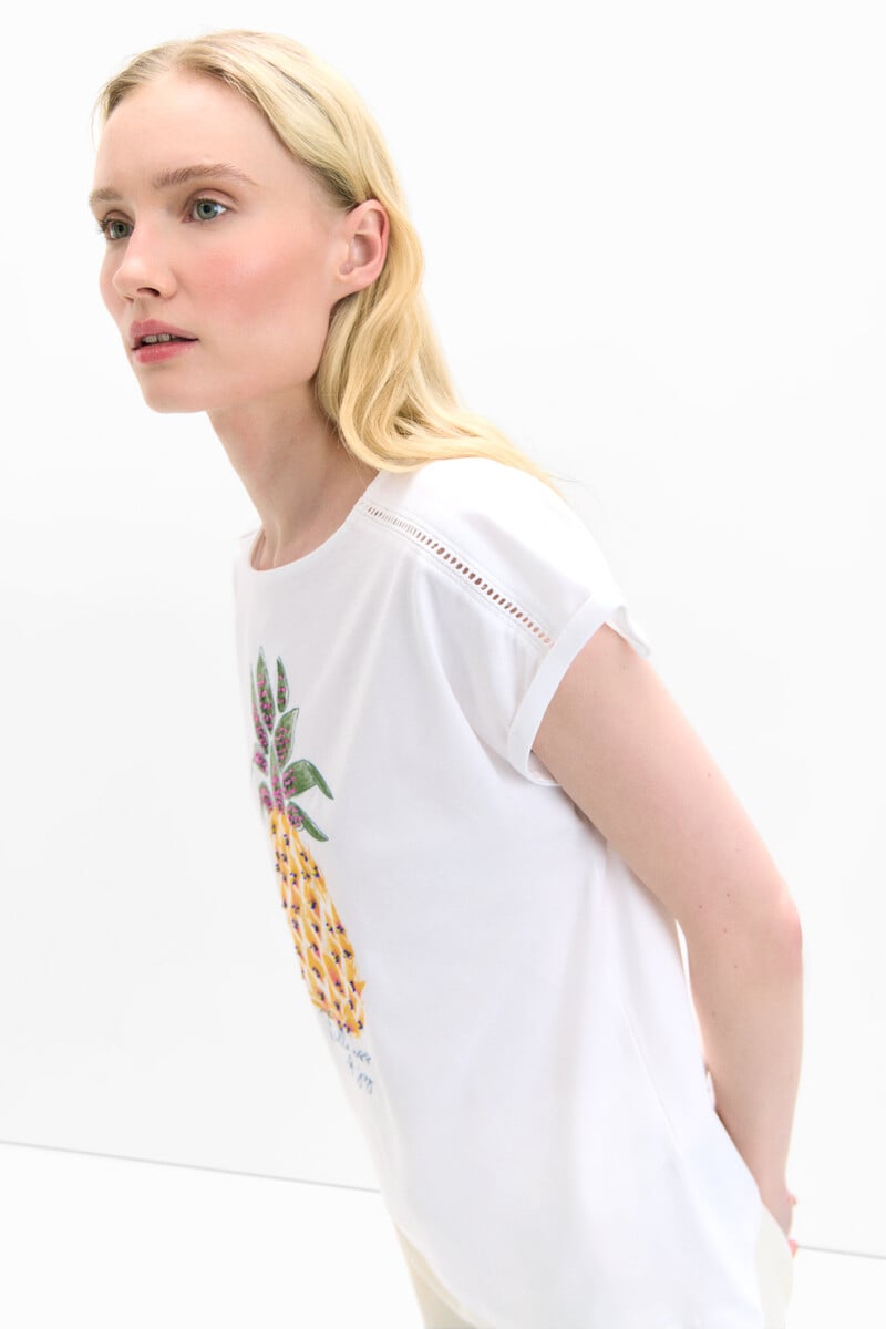 Cortefiel Camiseta Estampada Multicolor