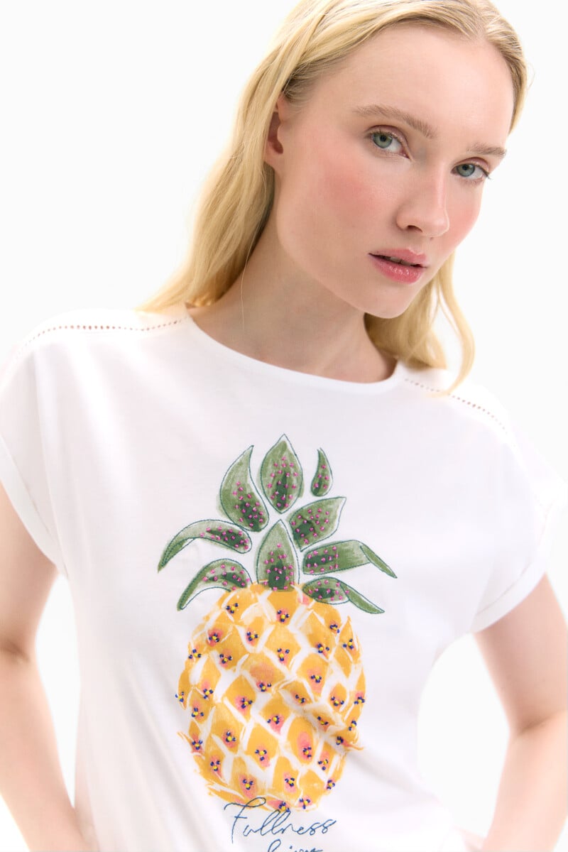 Cortefiel Camiseta estampada multicolor