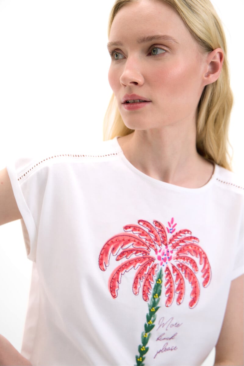 Cortefiel Camiseta estampada multicolor