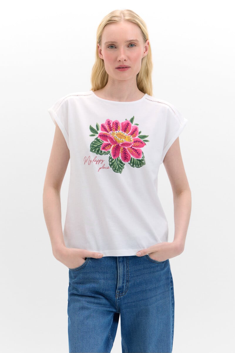 Cortefiel Camiseta Estampada Multicolor