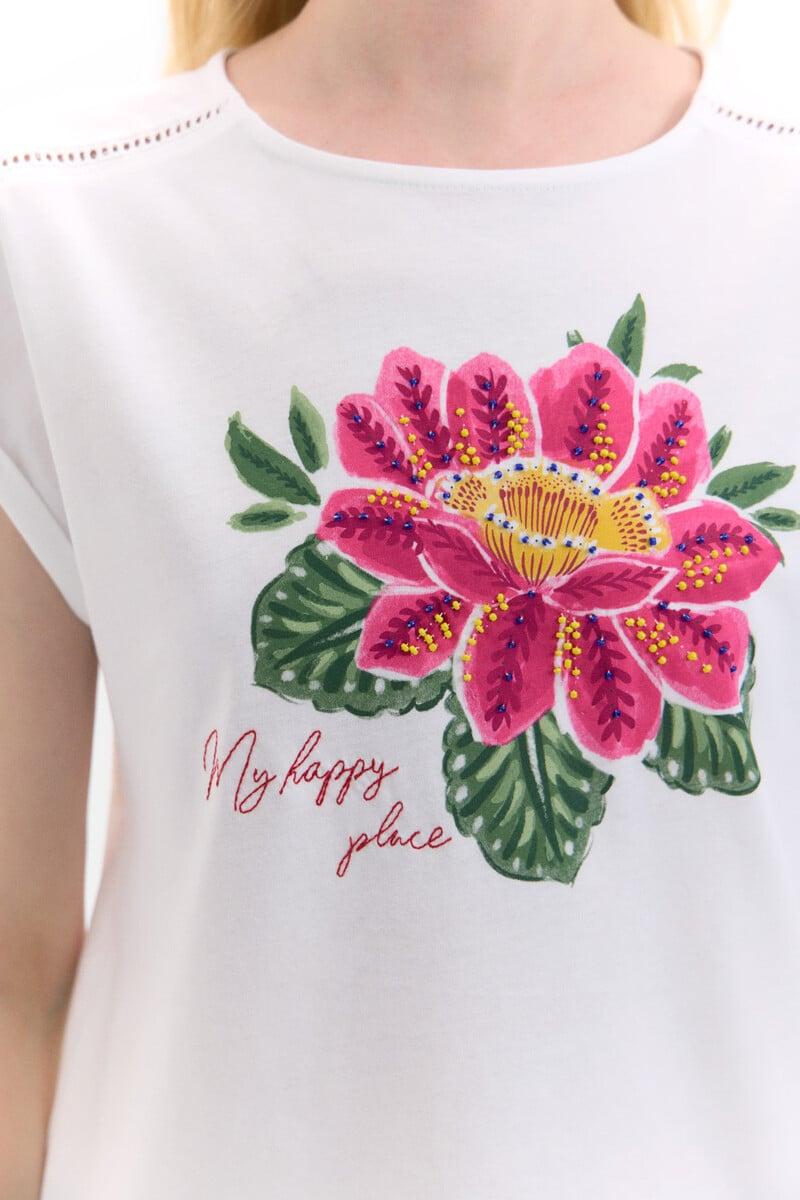 Cortefiel Camiseta Estampada Multicolor